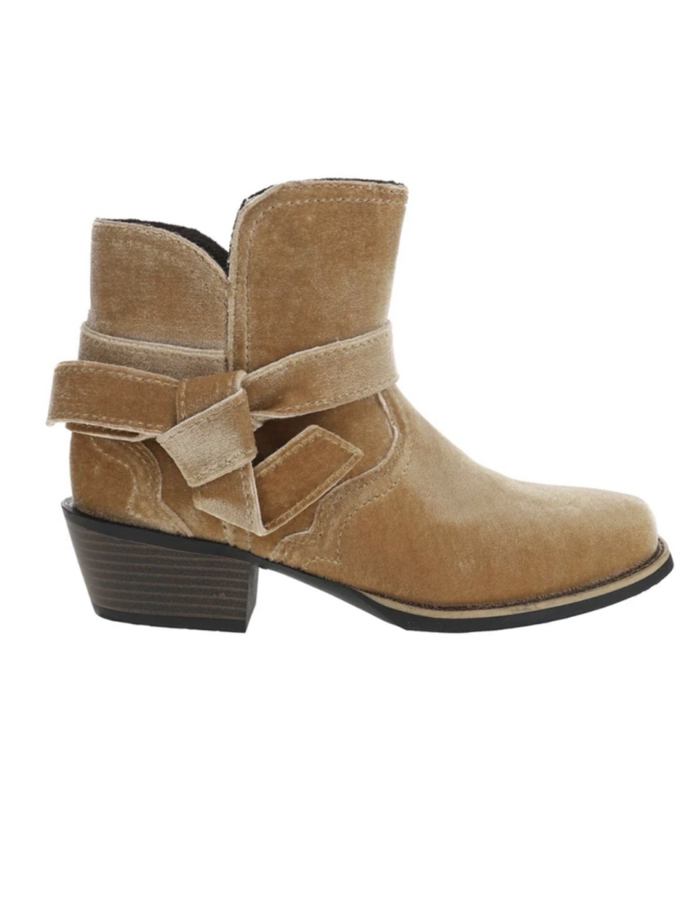 Justin BOOTS Elana Velvet Square Toe Boots Gypsy Size 7B